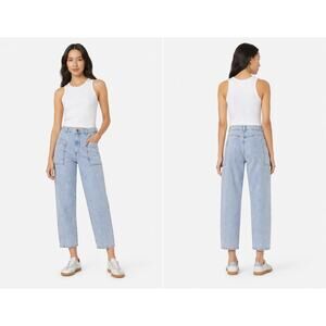 Joes Jeans Patch Pocket High Waist Ankle Barrel Light Wash Jeans Womens Size 34